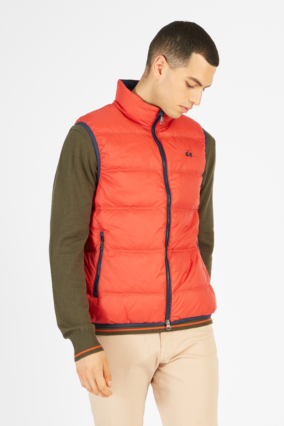 Padded vest in regular fit synthetic fabric | La Martina - Official Online Shop