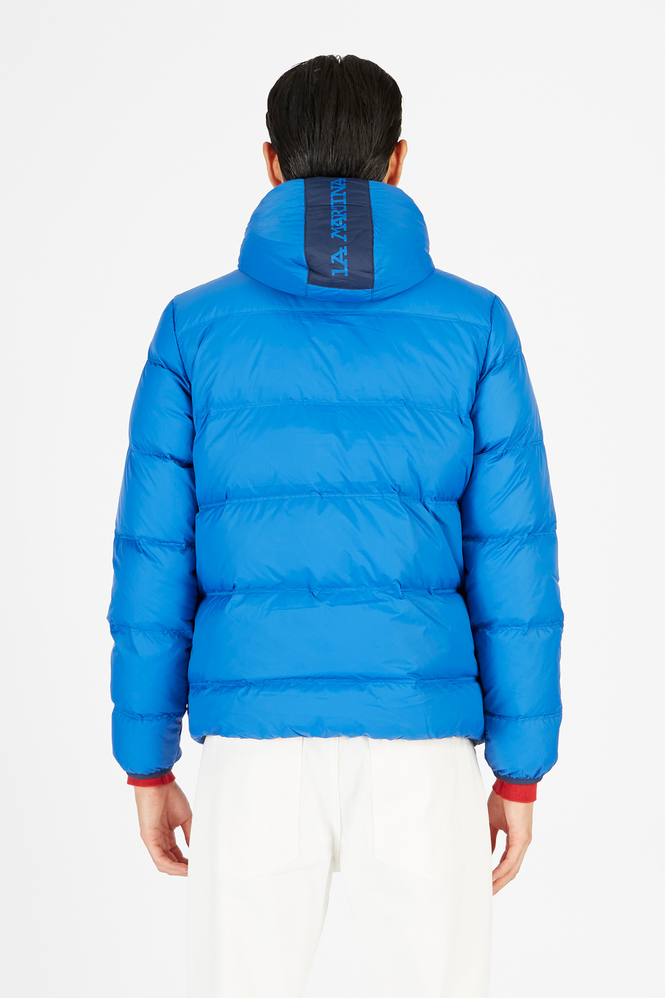 Men’s goose down jacket with regular fit zip closure | La Martina - Official Online Shop