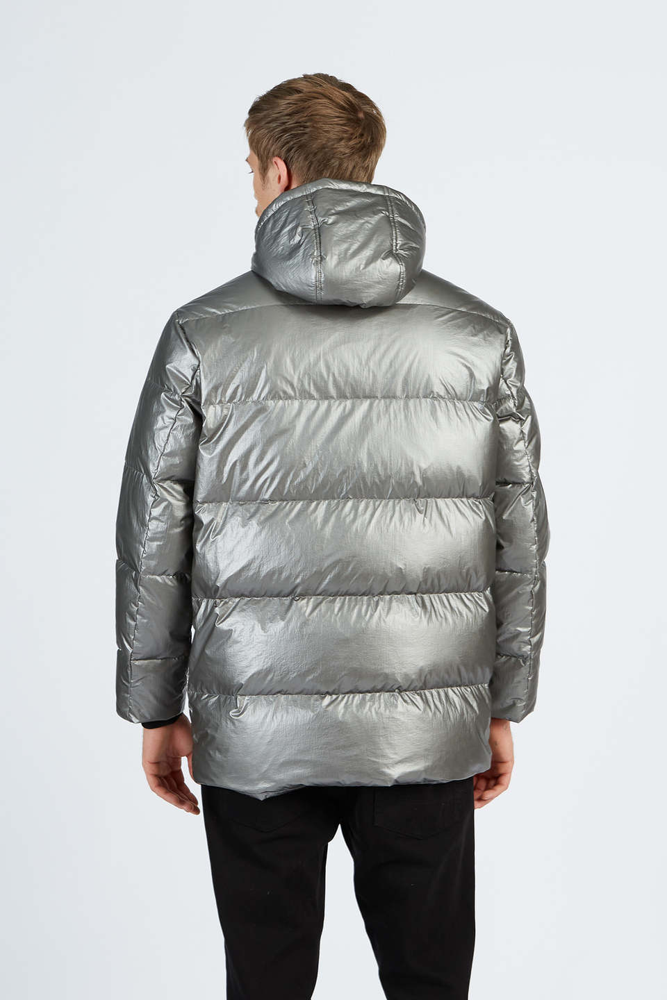 Men’s padded down jacket Jet Set with hood regular fit model | La Martina - Official Online Shop