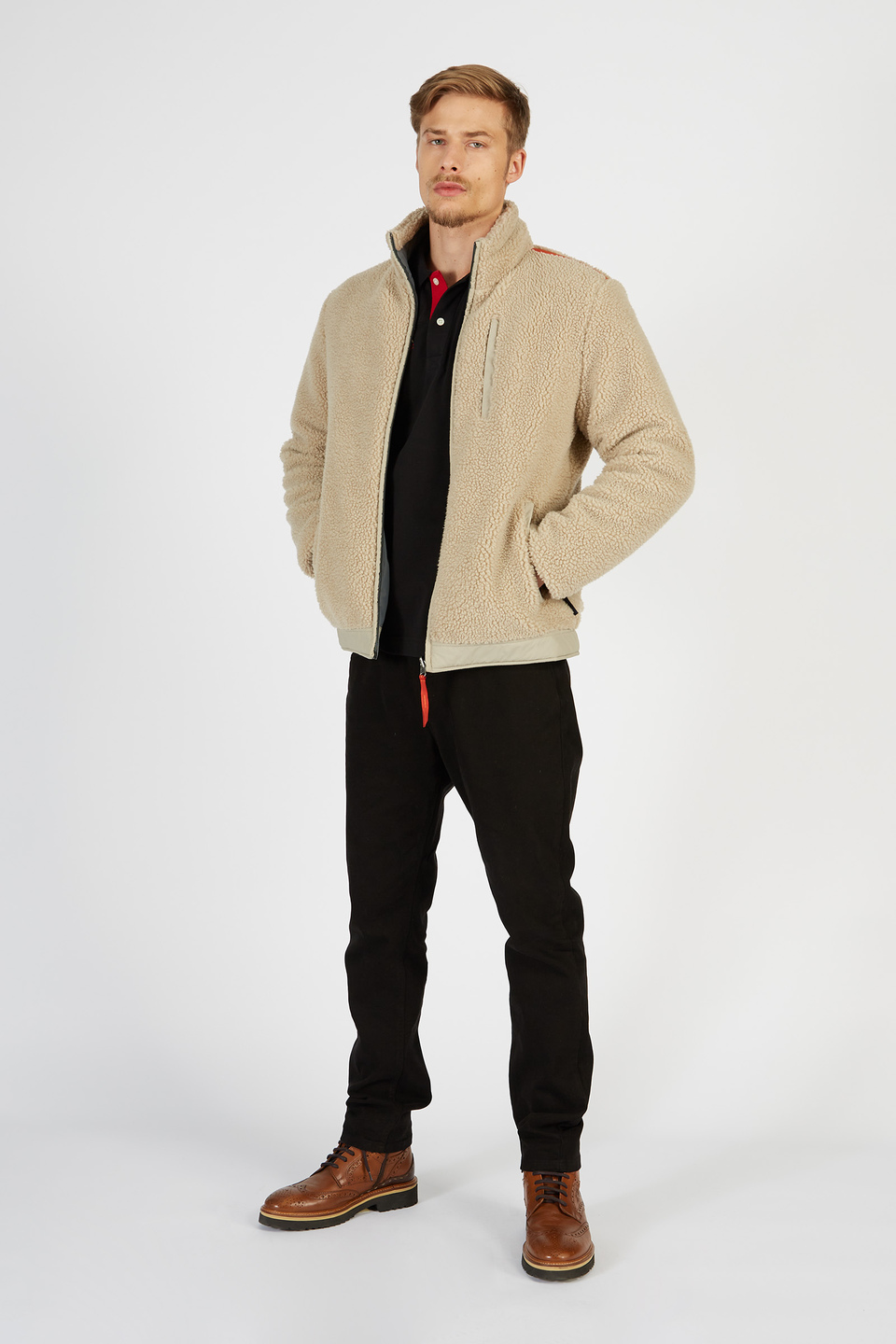Reversible Teddy Argentina jacket for men with zip closure | La Martina - Official Online Shop