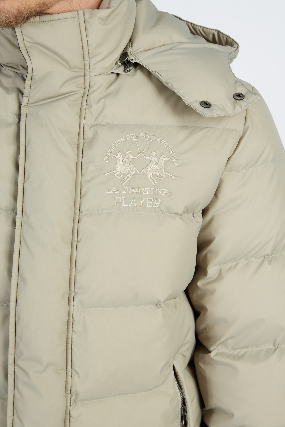 Men’s padded jacket with hood Numeros regular fit | La Martina - Official Online Shop