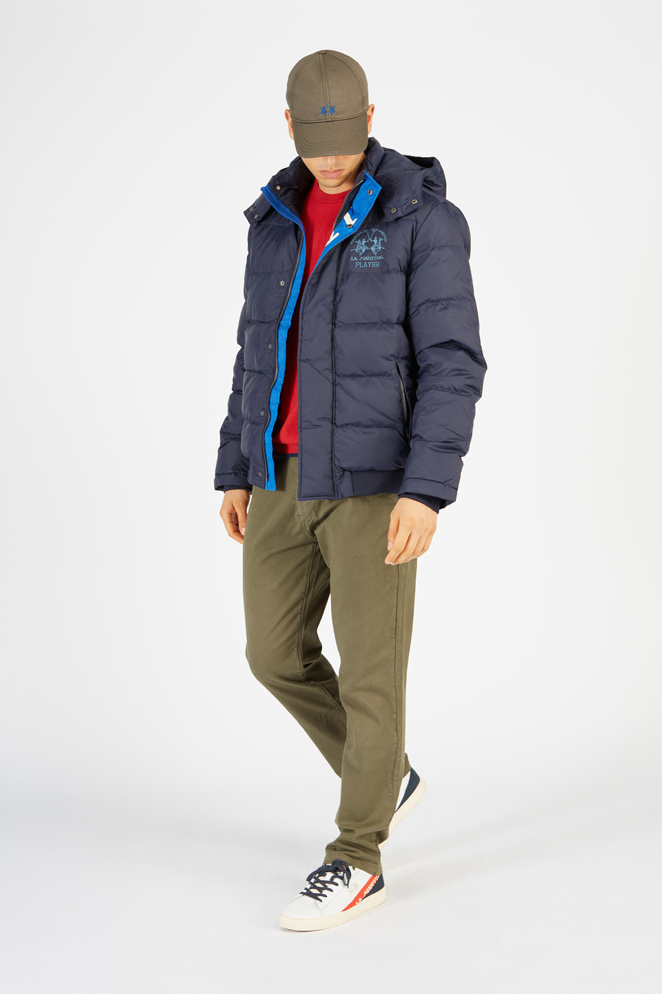 Men’s padded jacket with hood Numeros regular fit | La Martina - Official Online Shop