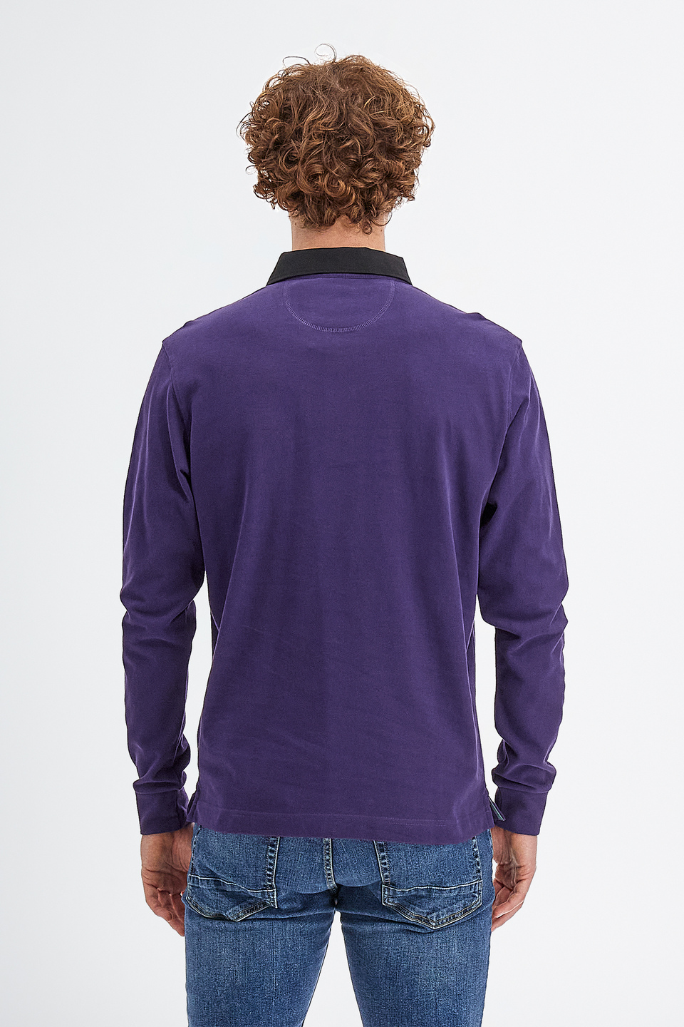 Langärmeliges Herren-Poloshirt aus klassisch geschnittenem Baumwolljersey | La Martina - Official Online Shop
