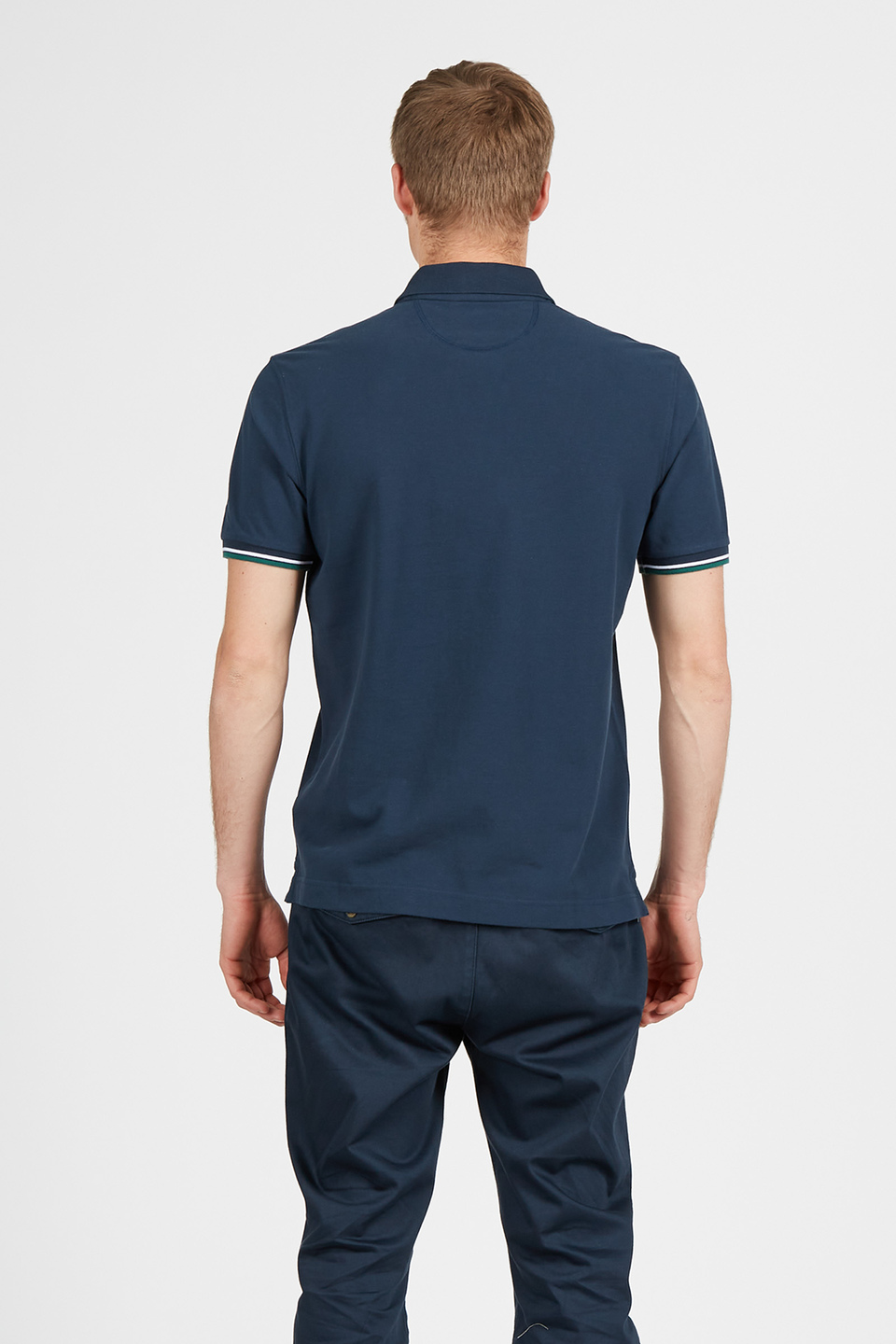 Polo homme à manches courtes en 100 % coton coupe droite | La Martina - Official Online Shop
