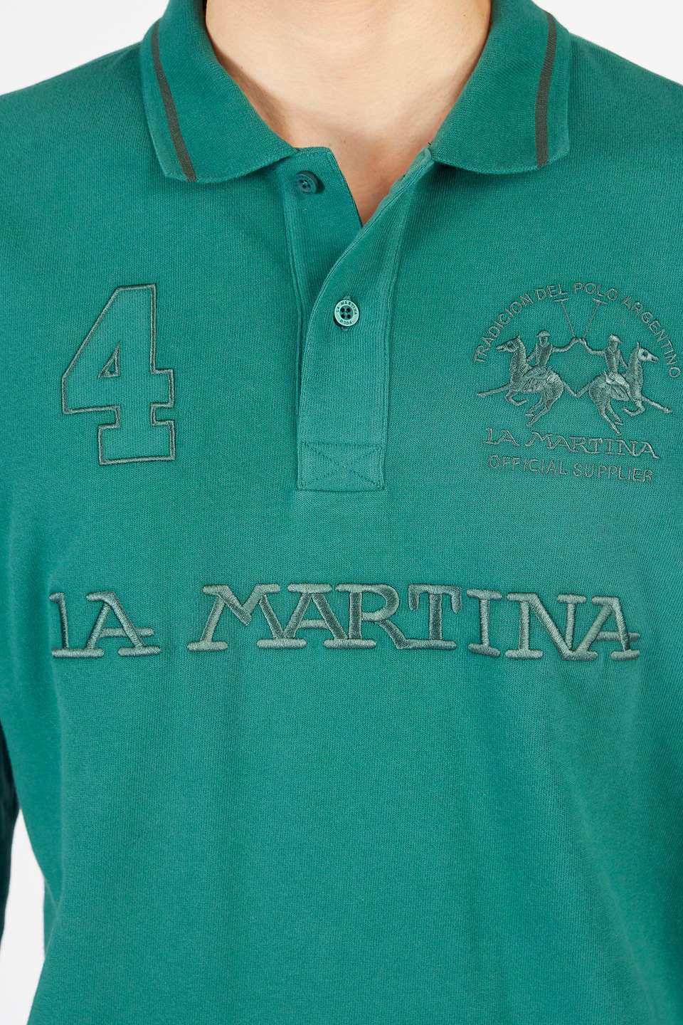 Polo en coton 100 % régulier pour hommes à manches longues | La Martina - Official Online Shop