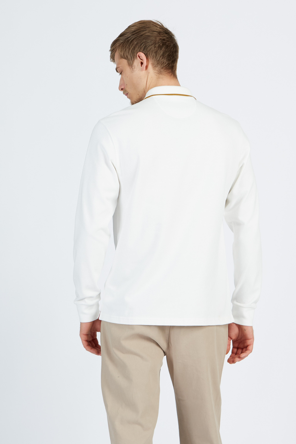 Polo homme à manches longues en jersey de coton | La Martina - Official Online Shop