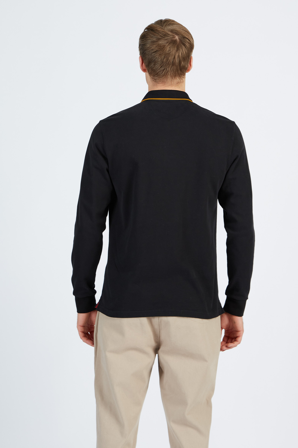 Polo homme à manches longues en jersey de coton | La Martina - Official Online Shop