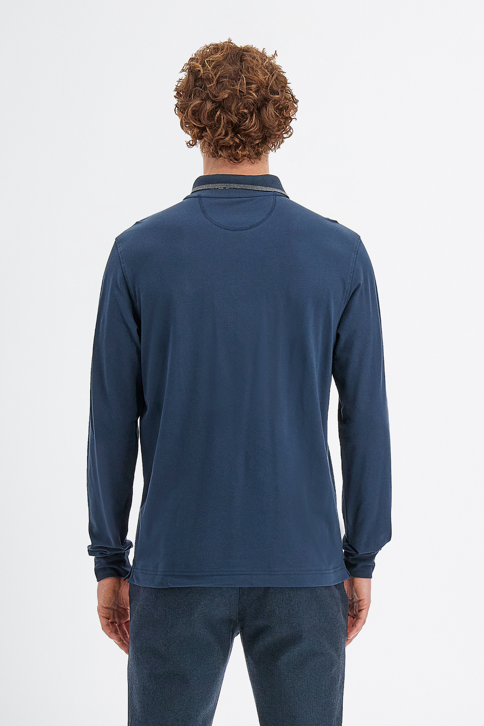 Men’s Polo Guards with long sleeves in regular fit stretch piqué cotton | La Martina - Official Online Shop