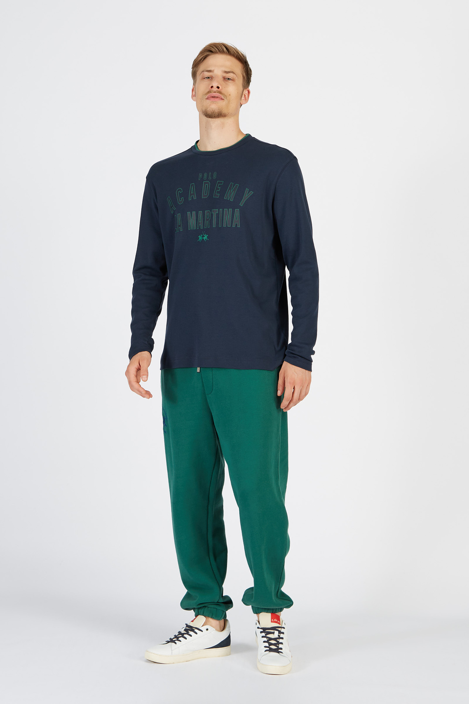 Langarm Herren T-Shirt Rundhals regular fit | La Martina - Official Online Shop