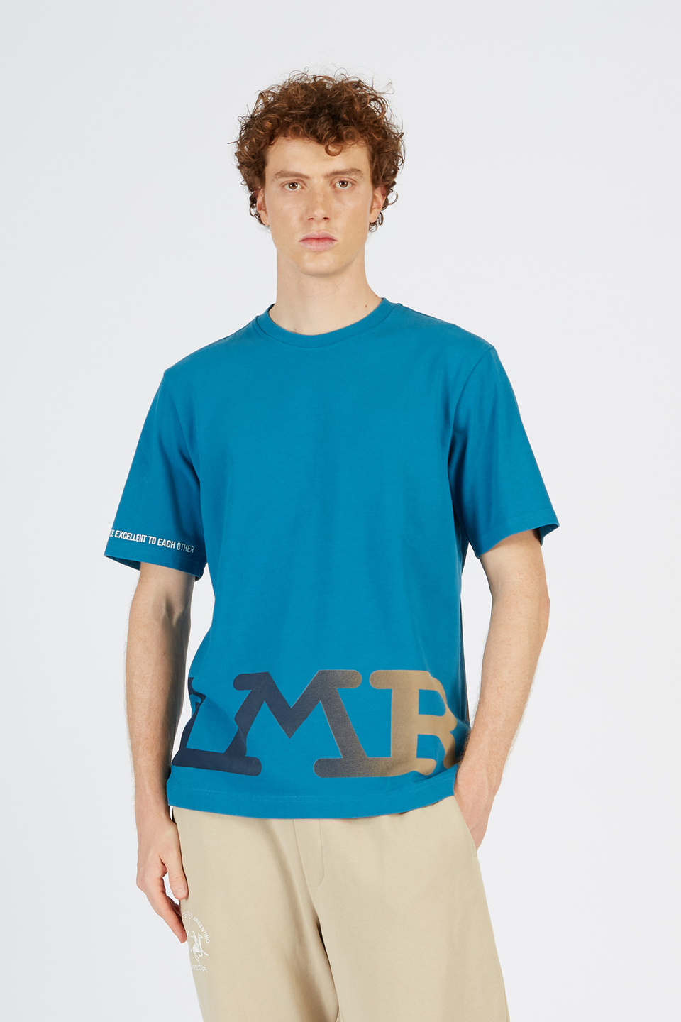 T-shirt à manches courtes à col ras du cou oversize fit pour homme | La Martina - Official Online Shop
