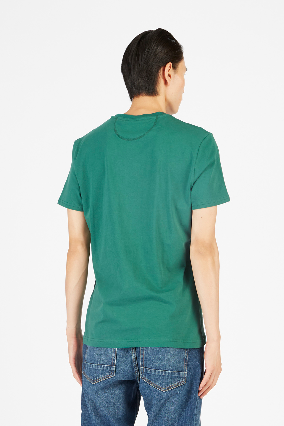 T-shirt col ras du cou à manches courtes pour hommes en coton 100 % coupe classique | La Martina - Official Online Shop