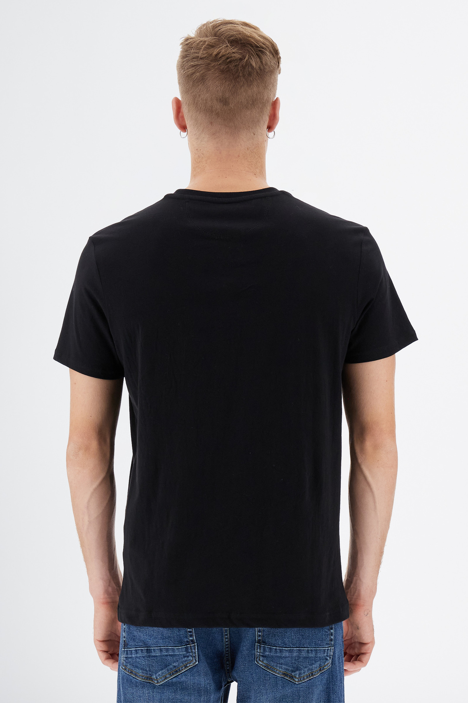 Kurzarm-T-Shirt aus 100% Baumwolle mit Rundhalsausschnitt | La Martina - Official Online Shop