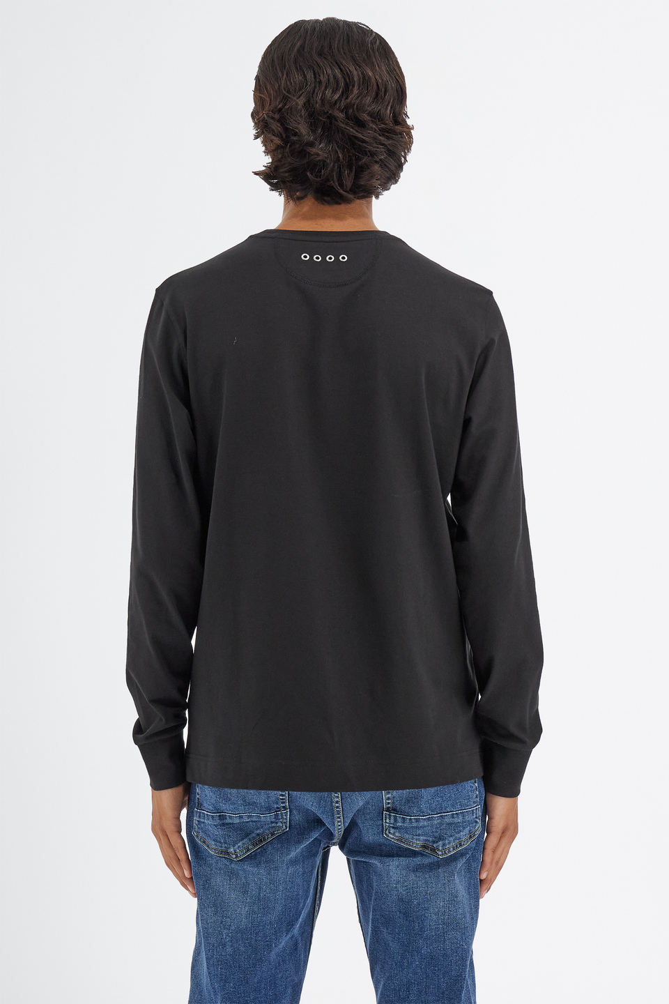 Men’s round neck regular fit long sleeve t-shirt | La Martina - Official Online Shop