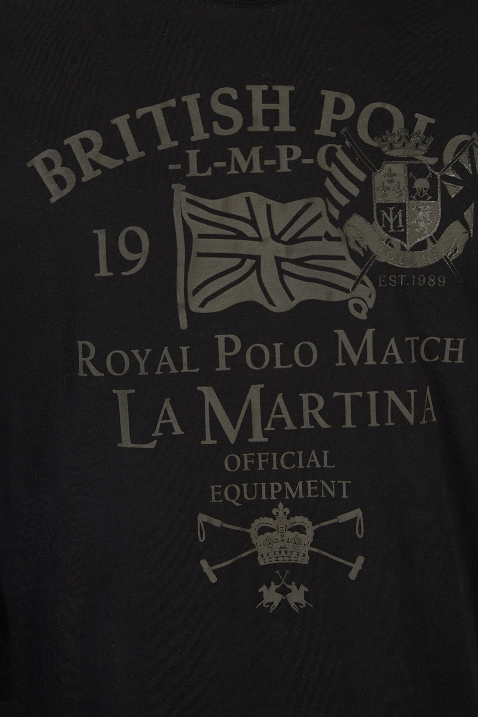 T-shirt à manches longues en coton 100 % régulier pour hommes | La Martina - Official Online Shop