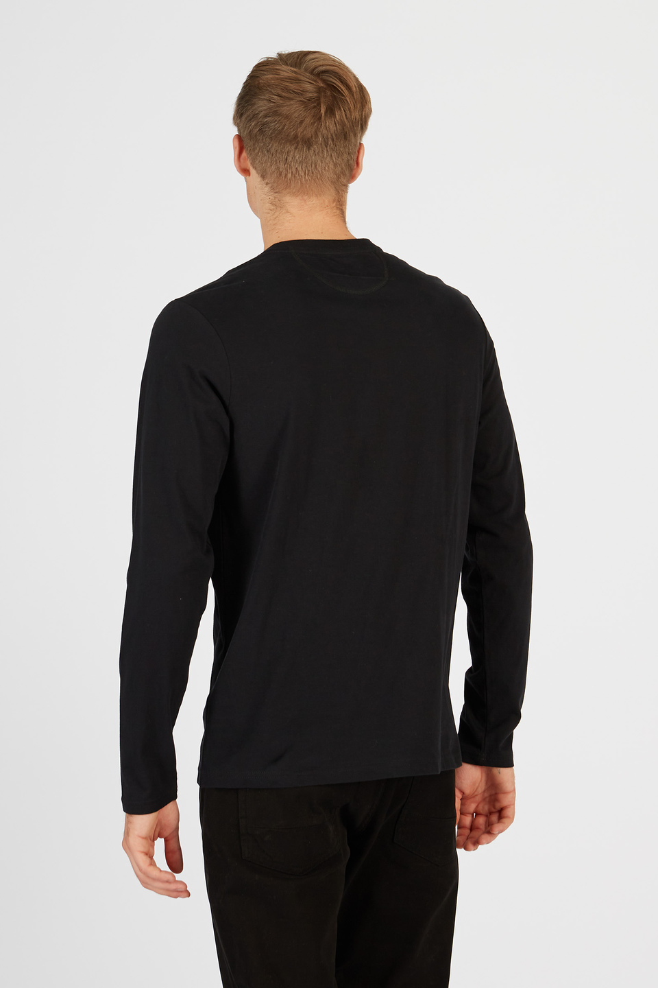 T-shirt da uomo a maniche lunghe in cotone 100% regular fit | La Martina - Official Online Shop