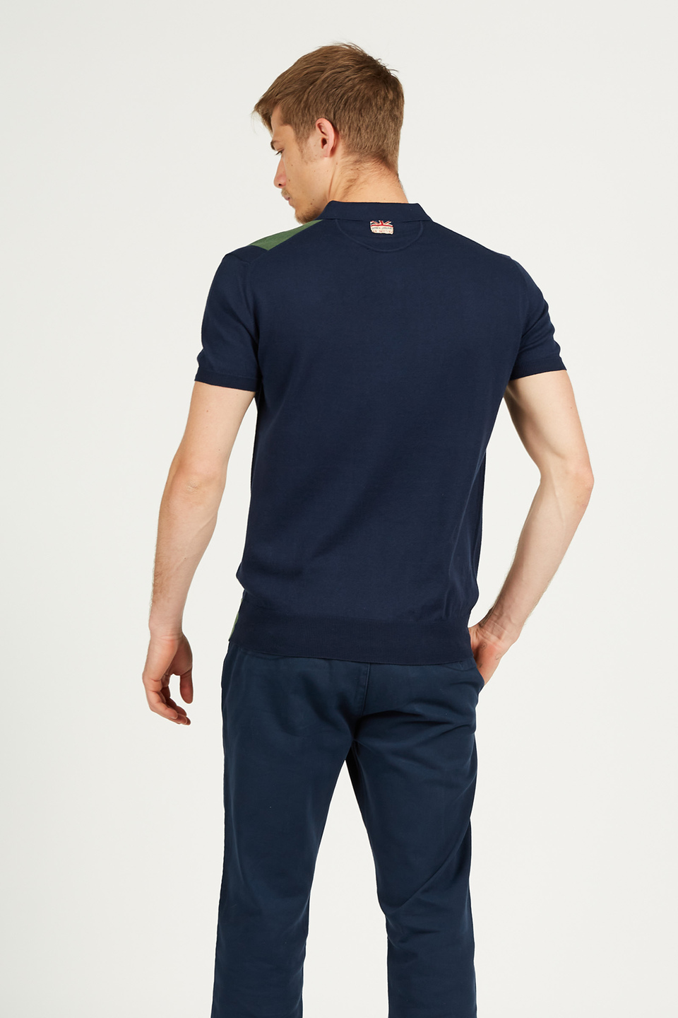 Short-sleeved men's polo shirt in regular fit stretch cotton | La Martina - Official Online Shop
