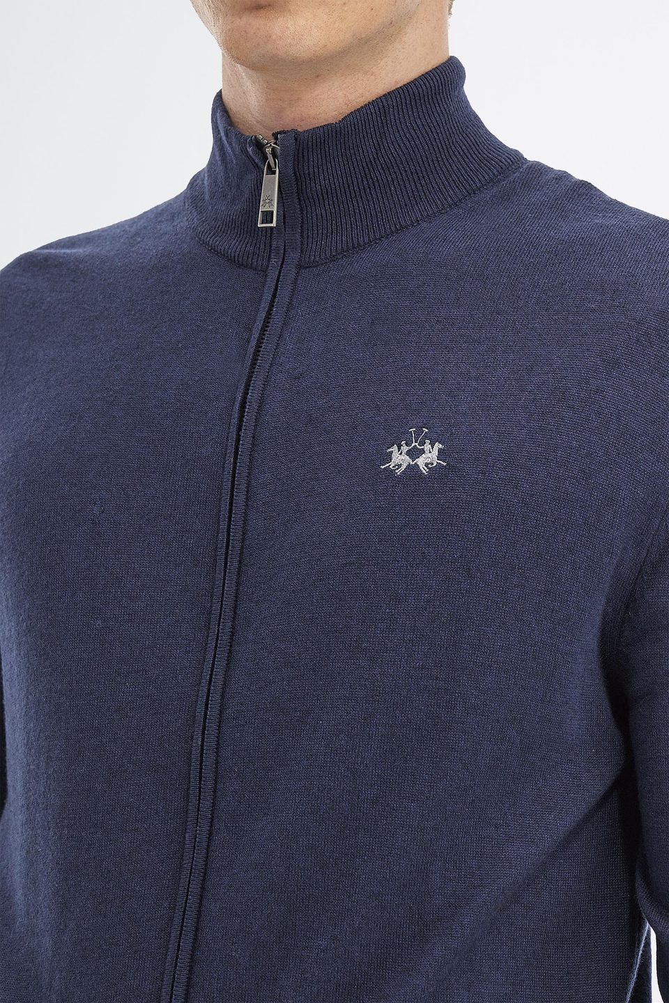 Jersey de lana Essential cuello alto y cremallera regular fit | La Martina - Official Online Shop