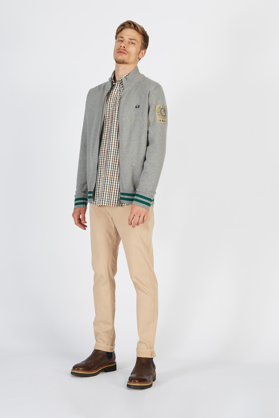 Herren Zip Front Sweatshirt aus Baumwolle 100% Comfort Fit | La Martina - Official Online Shop
