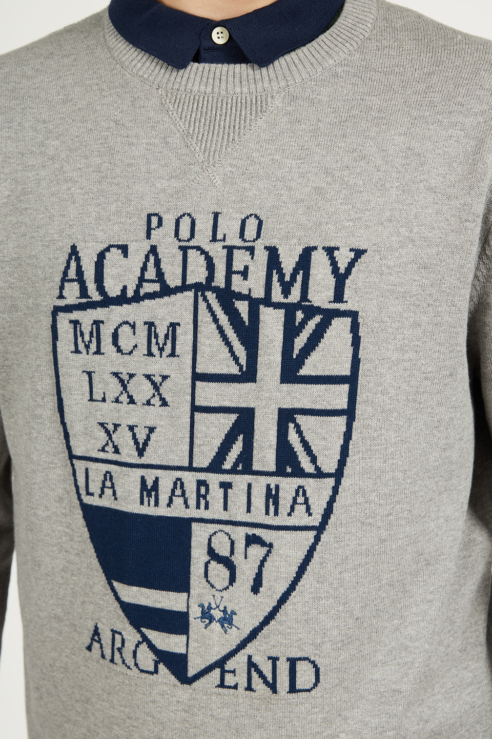 Comfort fit long sleeve cotton sweatshirt | La Martina - Official Online Shop