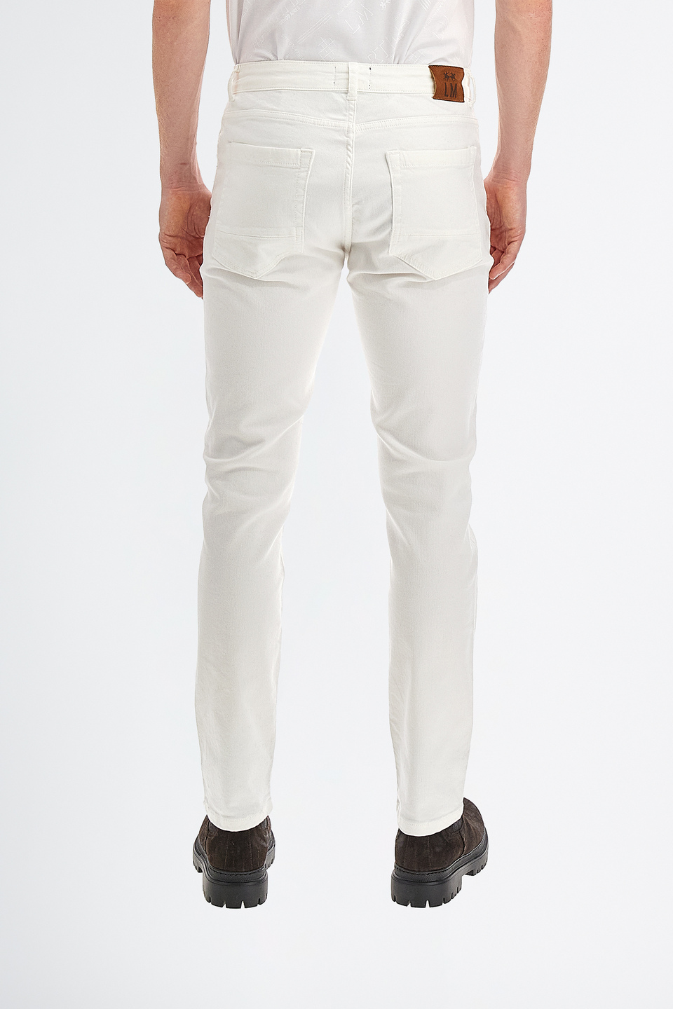Pantalone da uomo in cotone stretch modello chino regular fit | La Martina - Official Online Shop