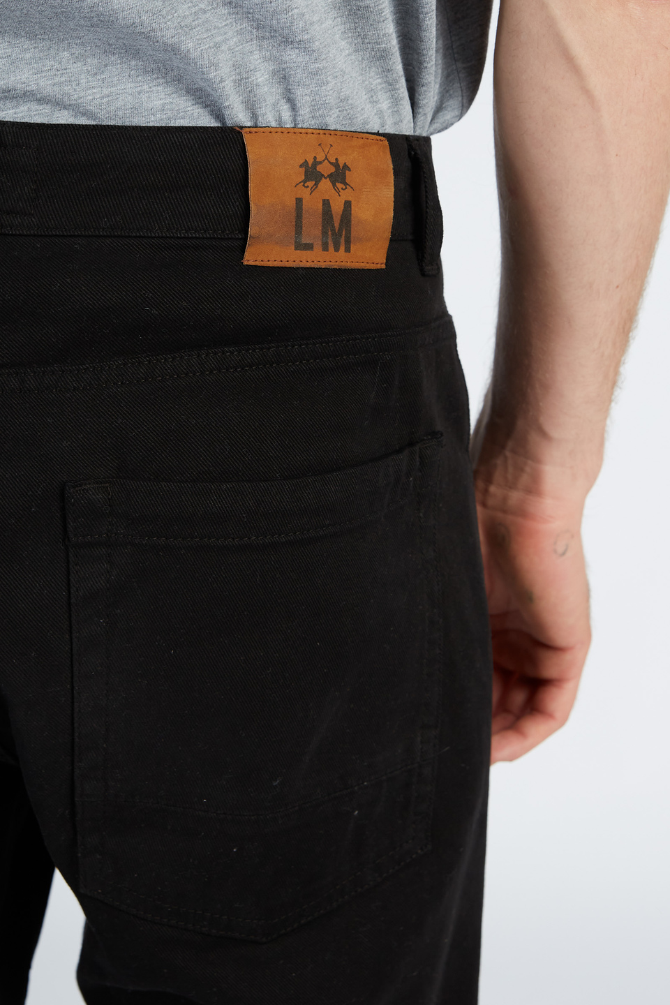 Men’s trousers in stretch cotton regular fit chino model | La Martina - Official Online Shop