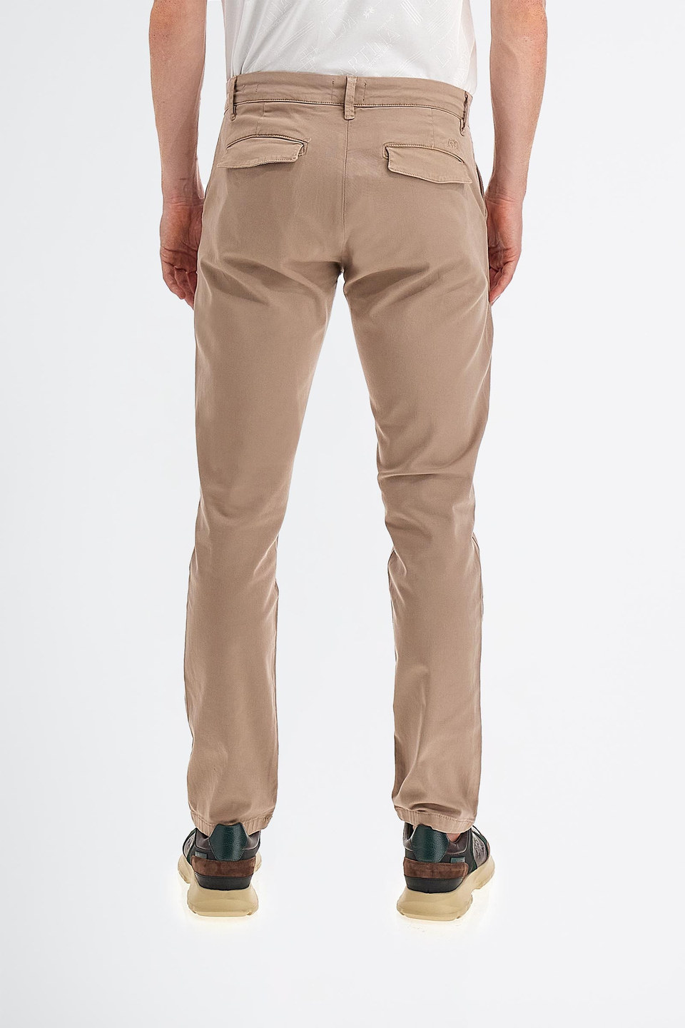 Slim fit chino stretch cotton trousers for men | La Martina - Official Online Shop