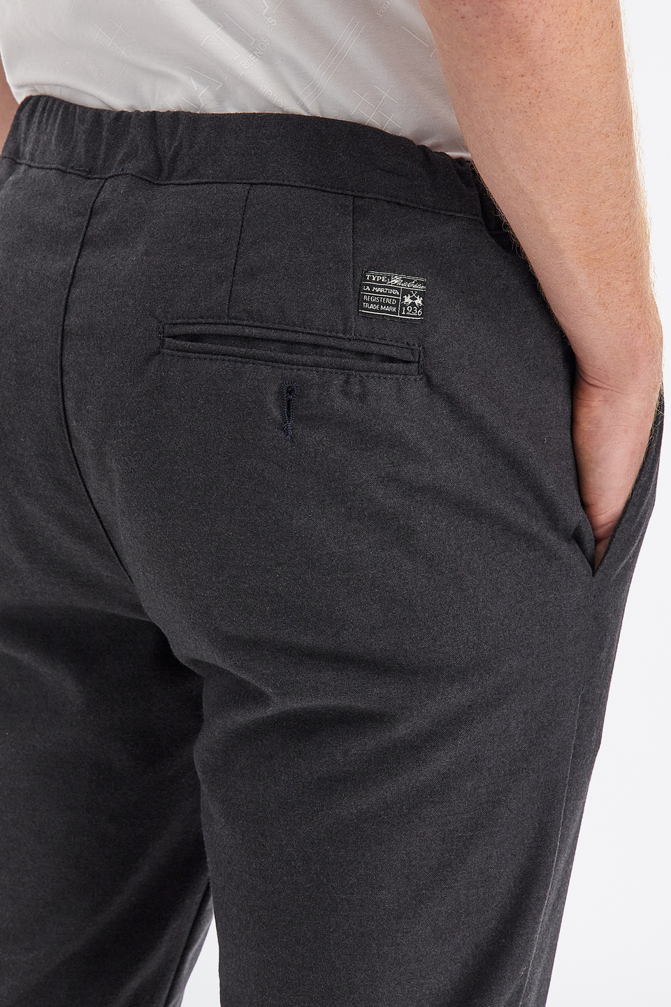 Pantalon Timeless homme en tissu mixte en flanelle regular fit | La Martina - Official Online Shop