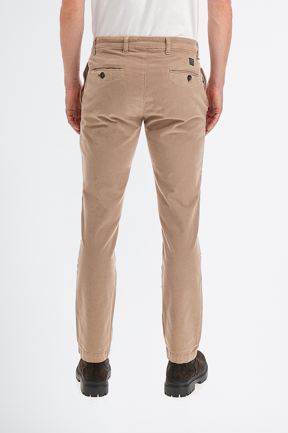 Pantalon régulier 5 poches en velours côtelé pour hommes | La Martina - Official Online Shop
