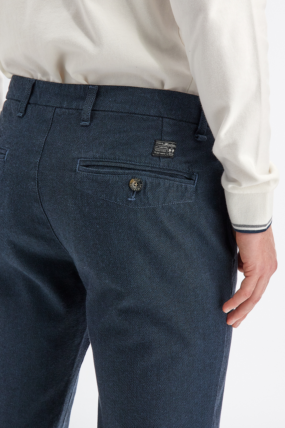 Men’s trousers 5 pockets regular fit cotton | La Martina - Official Online Shop