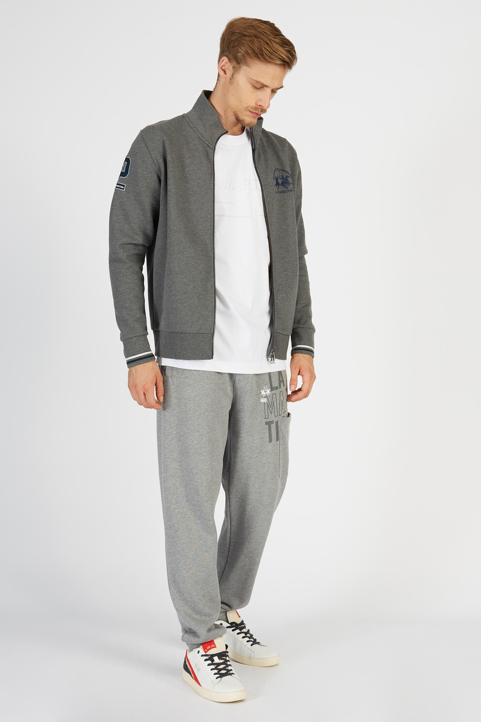 Pantalone da uomo modello jogger in cotone regular fit | La Martina - Official Online Shop