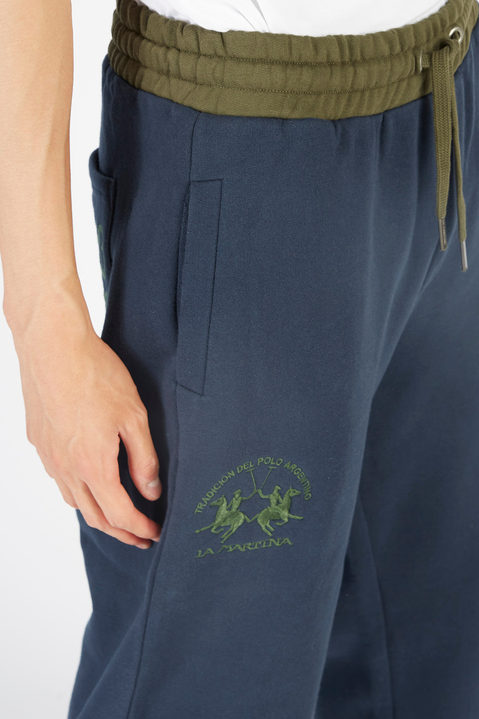 Pantalon de jogging en coton coupe confort pour homme | La Martina - Official Online Shop