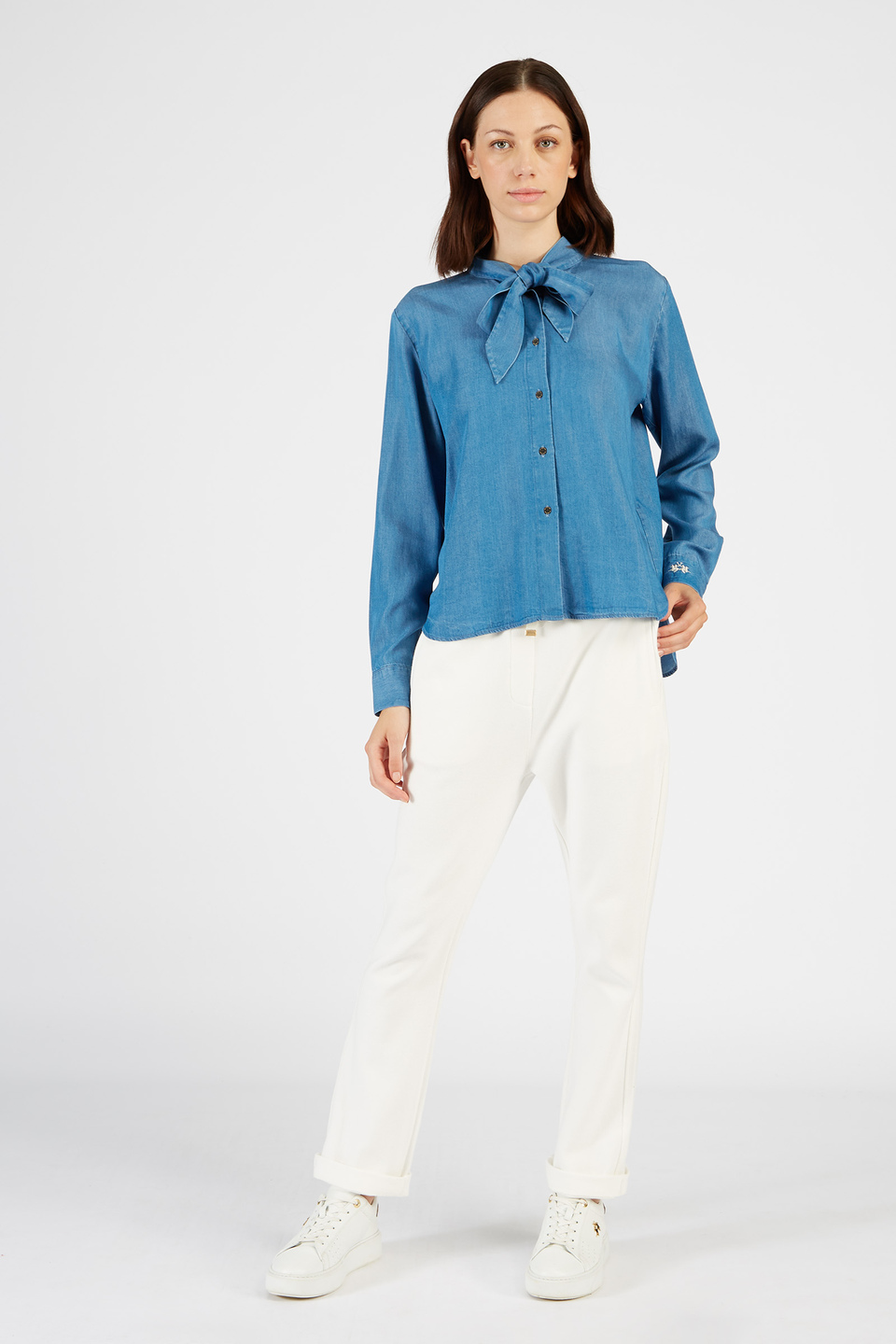 Argentina women’s shirt in lyocell regular fit long sleeves | La Martina - Official Online Shop