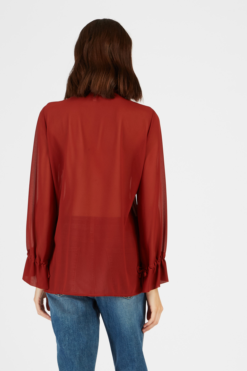 Camicia donna Argentina tessuto georgette maniche lunghe regular fit | La Martina - Official Online Shop