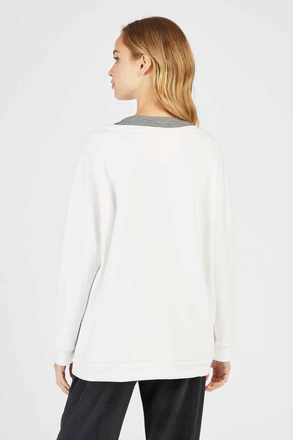Damen-Sweatshirt mit Rundhalsausschnitt Jet Set aus Baumwoll-Mix | La Martina - Official Online Shop