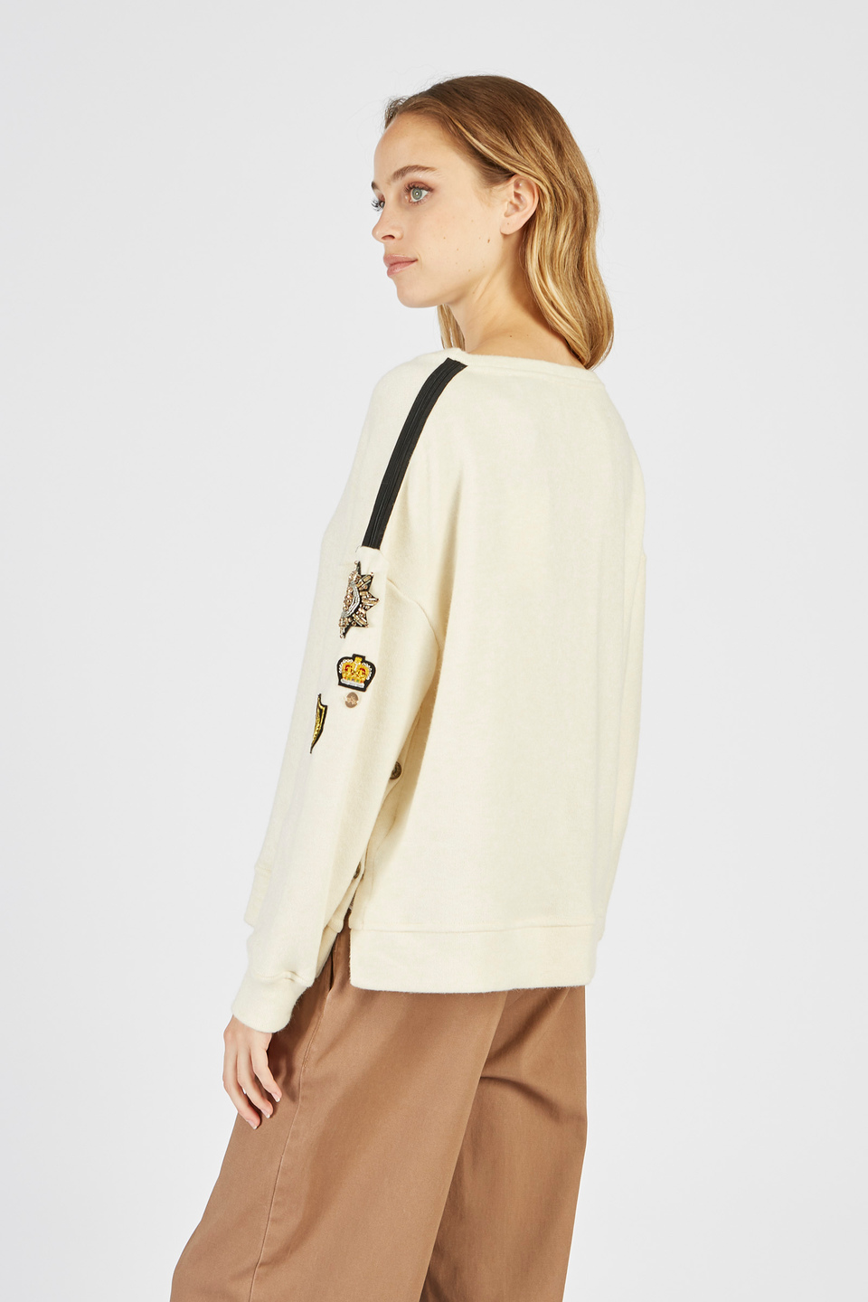 Women’s high neck sweatshirt and regular fit long sleeves | La Martina - Official Online Shop