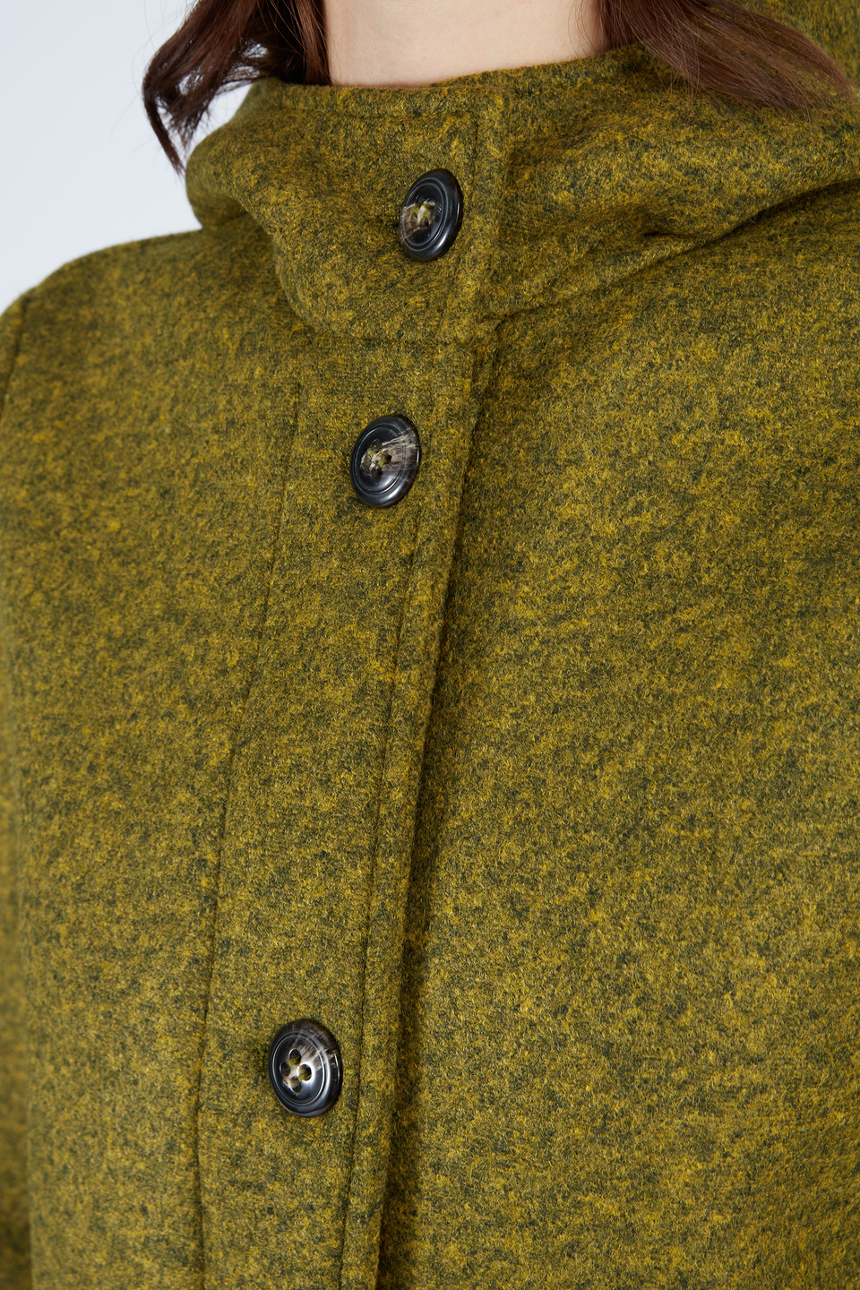 Veste pour femme en laine avec boutons à capuche et zip | La Martina - Official Online Shop