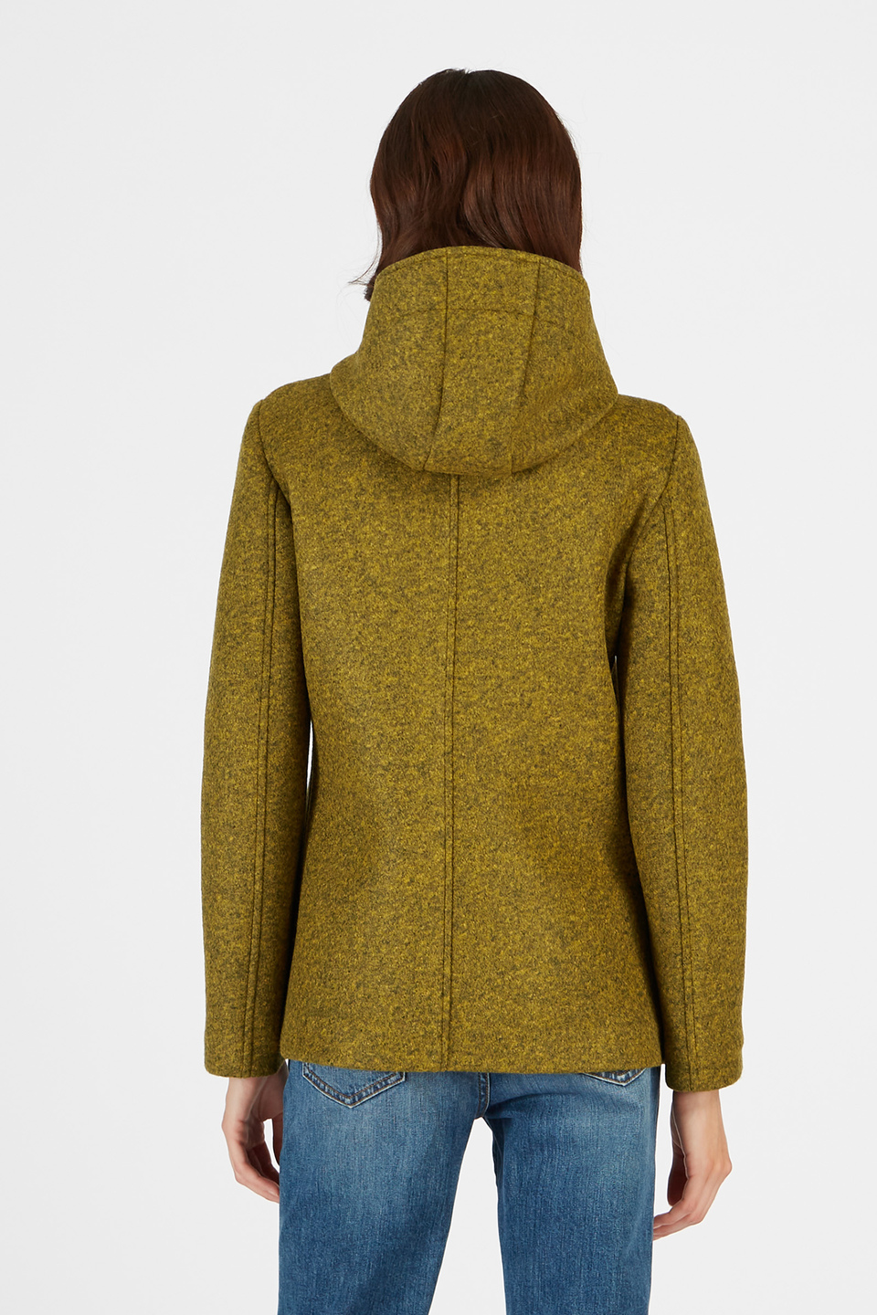 Women’s wool-effect jacket with hood and zip buttons | La Martina - Official Online Shop
