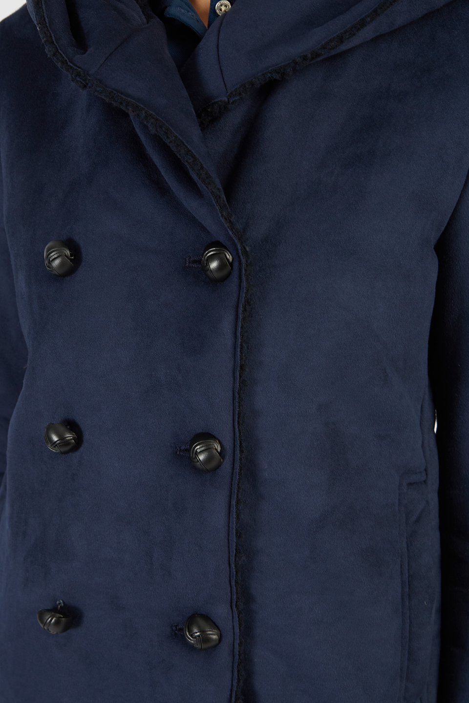 Damen-Jacke mit Samteffekt und Knöpfen | La Martina - Official Online Shop