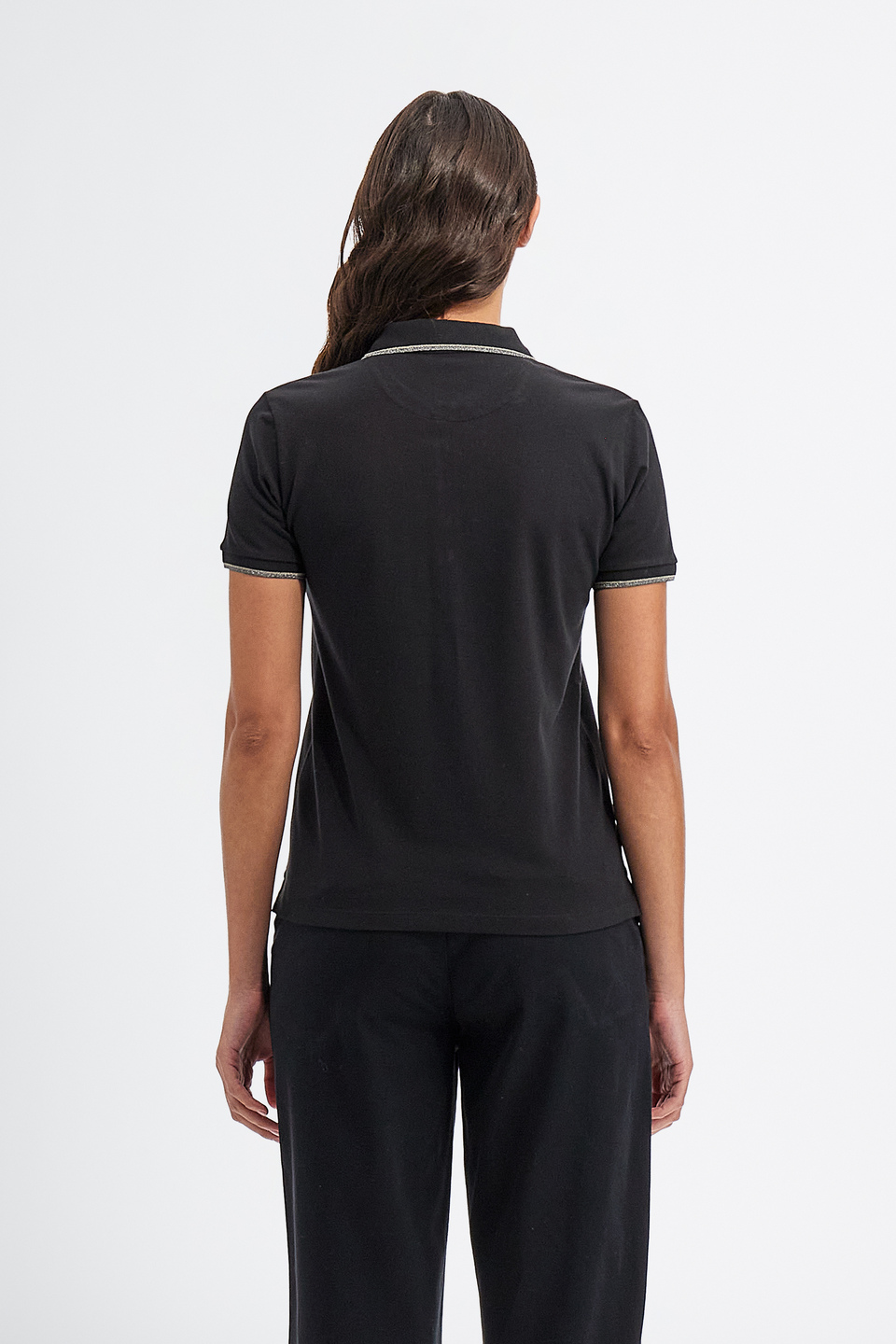 Polo Timeless pour femmes à manches courtes Piqué-stretch | La Martina - Official Online Shop