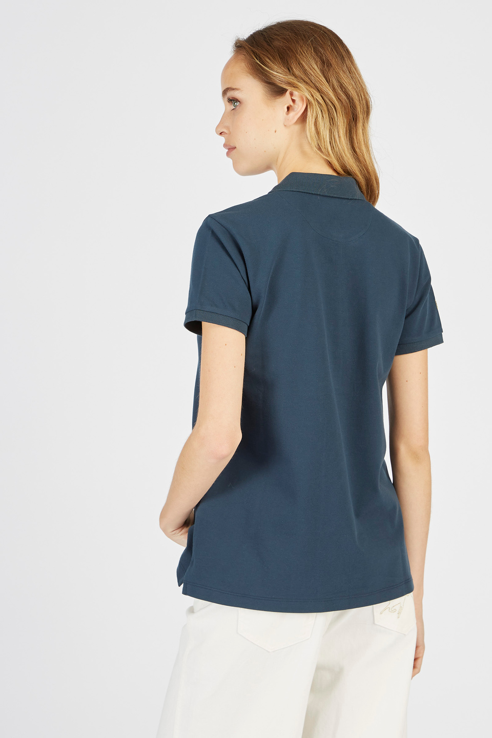 Jet Set short-sleeved polo shirt in cotton pique-stretch regular fit | La Martina - Official Online Shop