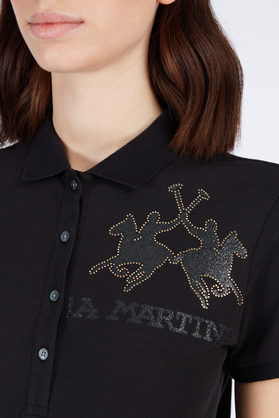 Regular-Fit-Poloshirt aus Baumwoll-Piqué mit kurzen Ärmeln | La Martina - Official Online Shop