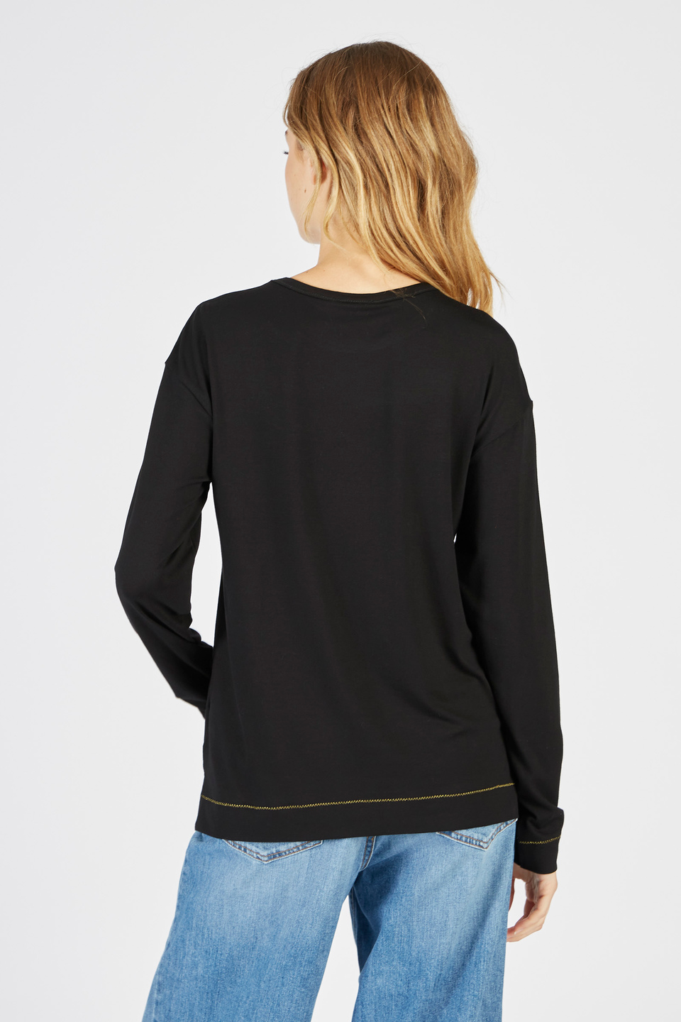 Fabric t-shirt with regular fit print | La Martina - Official Online Shop