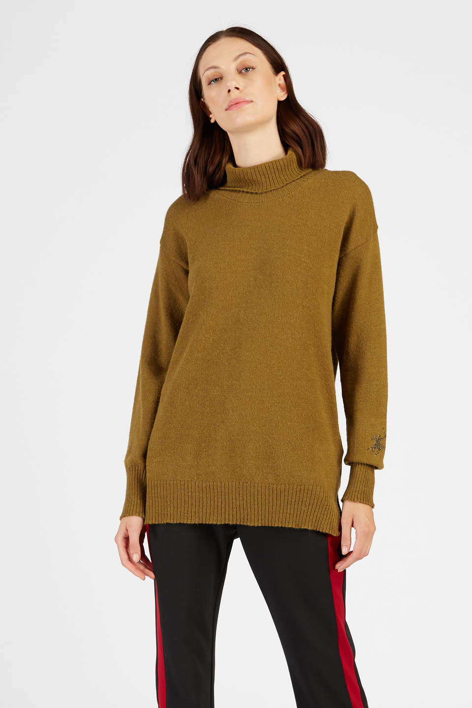 Women’s high neck sweater in alpaca regular fit | La Martina - Official Online Shop