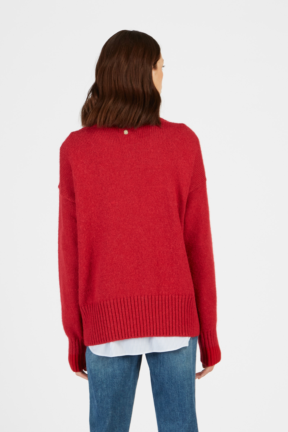 Women’s high neck sweater in alpaca regular fit | La Martina - Official Online Shop