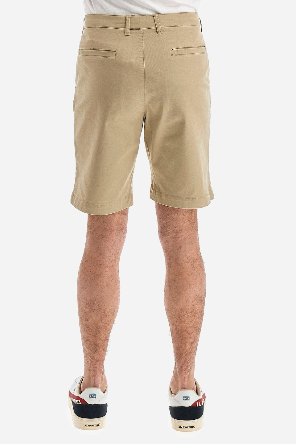 Man bermuda shorts in cotton stretch slim fit  -  Vardan | La Martina - Official Online Shop