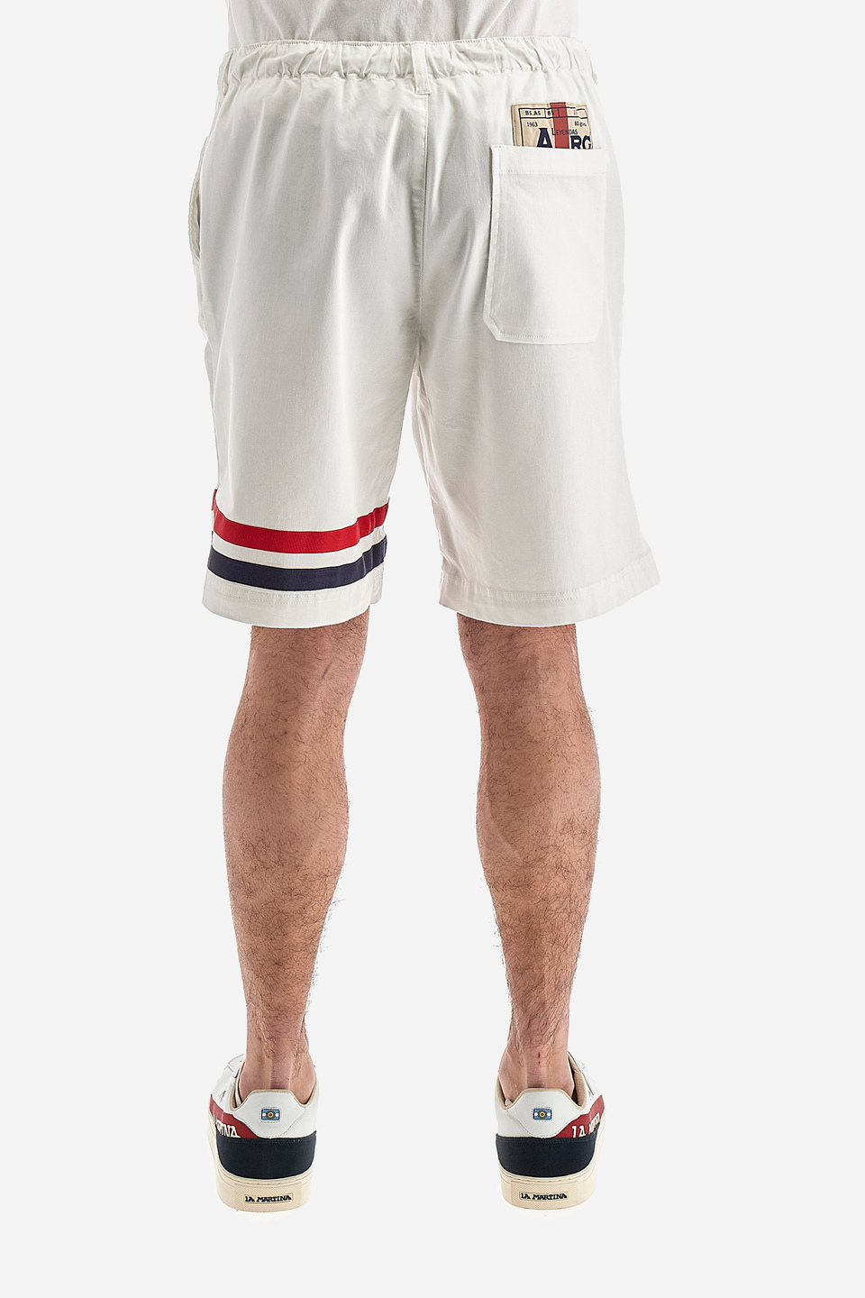Man bermuda shorts in cotton stretch regular fit  -  Vered | La Martina - Official Online Shop