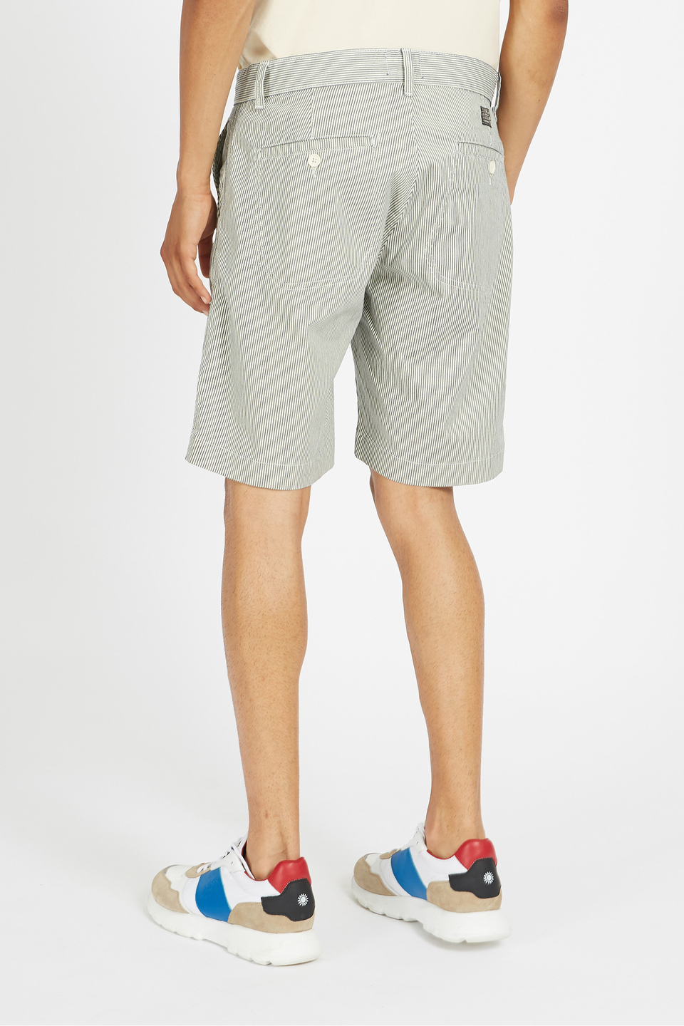Man bermuda shorts in cotton stretch regular fit  -  Vaile | La Martina - Official Online Shop