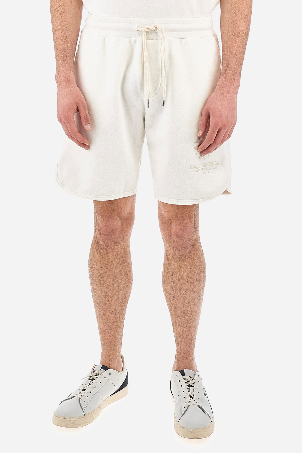 100% cotton men's Bermuda shorts with regular fit drawstring - Vitor | La Martina - Official Online Shop
