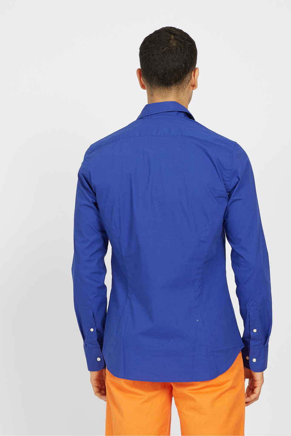 Camisa hombre de manga larga de algodón slim fit  -  Antonello | La Martina - Official Online Shop