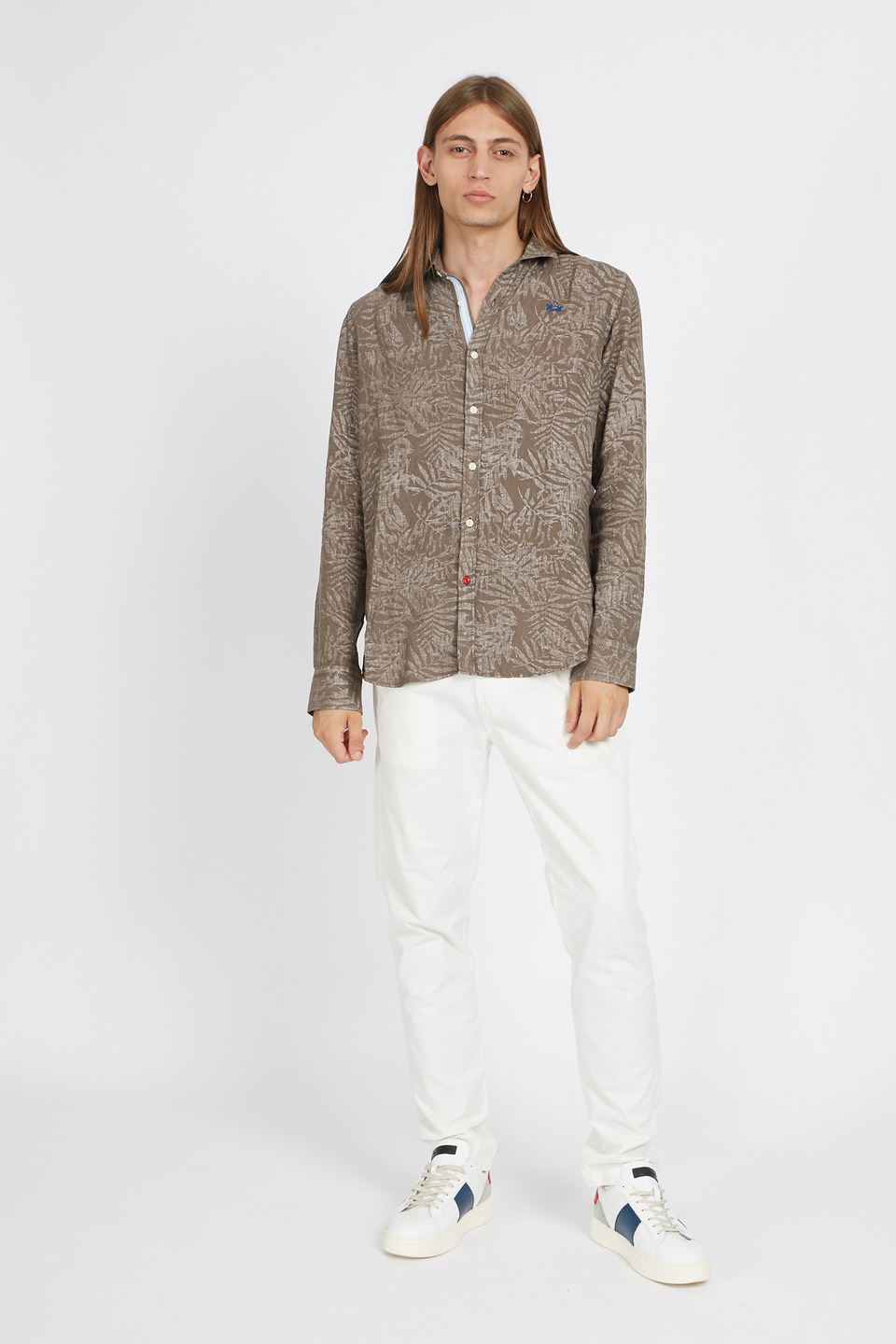 Camicia uomo a maniche lunghe 100% lino regular fit - Innocent | La Martina - Official Online Shop